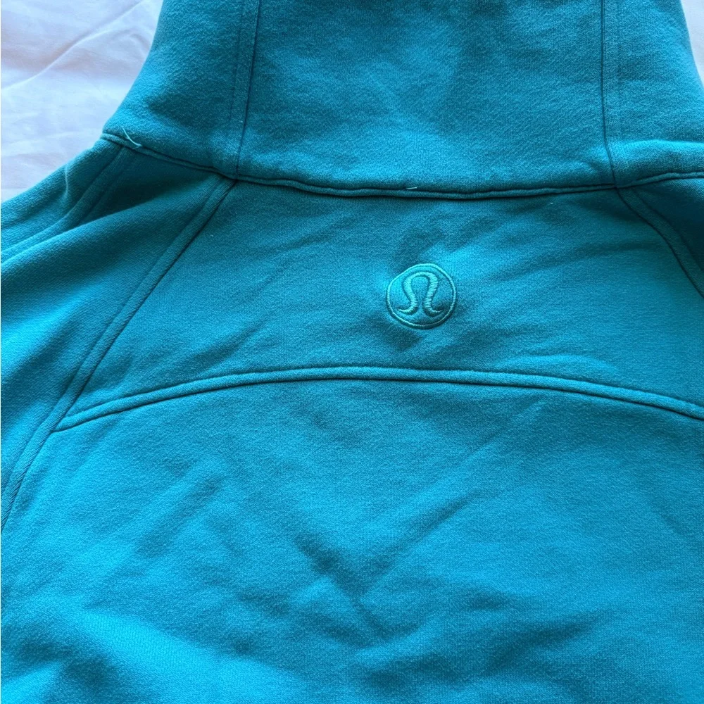 Lululemon Scuba Oversized Funnel Neck Half Zip Turquoise